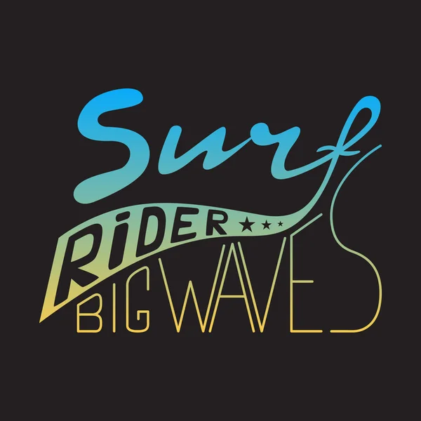 Sello de surf rider para tipografía — Archivo Imágenes Vectoriales