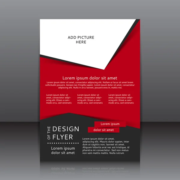 Resimler için bir kırmızı ve siyah el ilanı katiyen yer vektör tasarımı