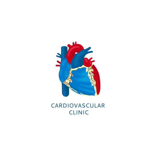 Logo of cardiovascular clinic — Stock Vector