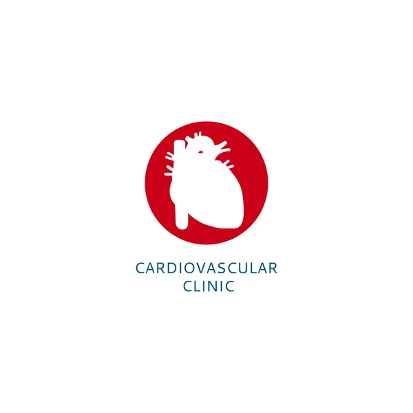 Logo de la clínica cardiovascular — Vector de stock