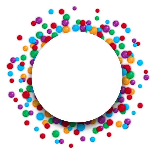 Fundo celebração colorido com bolas de plástico —  Vetores de Stock