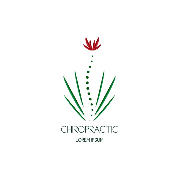 Logotipo conceptual de la quiropráctica — Archivo Imágenes Vectoriales