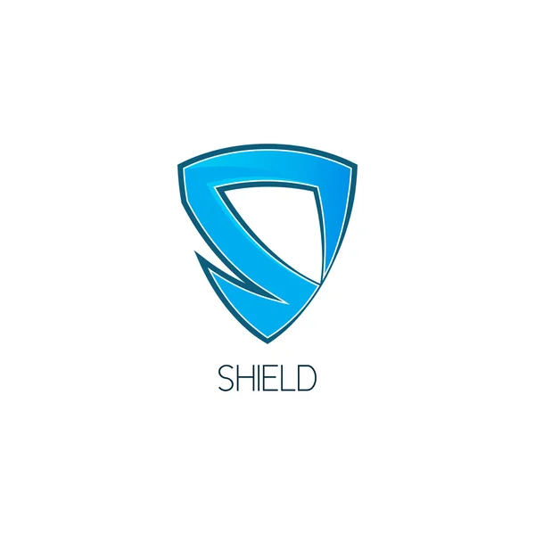 Concept logo of shield in the form of the letter S — Stock Vector