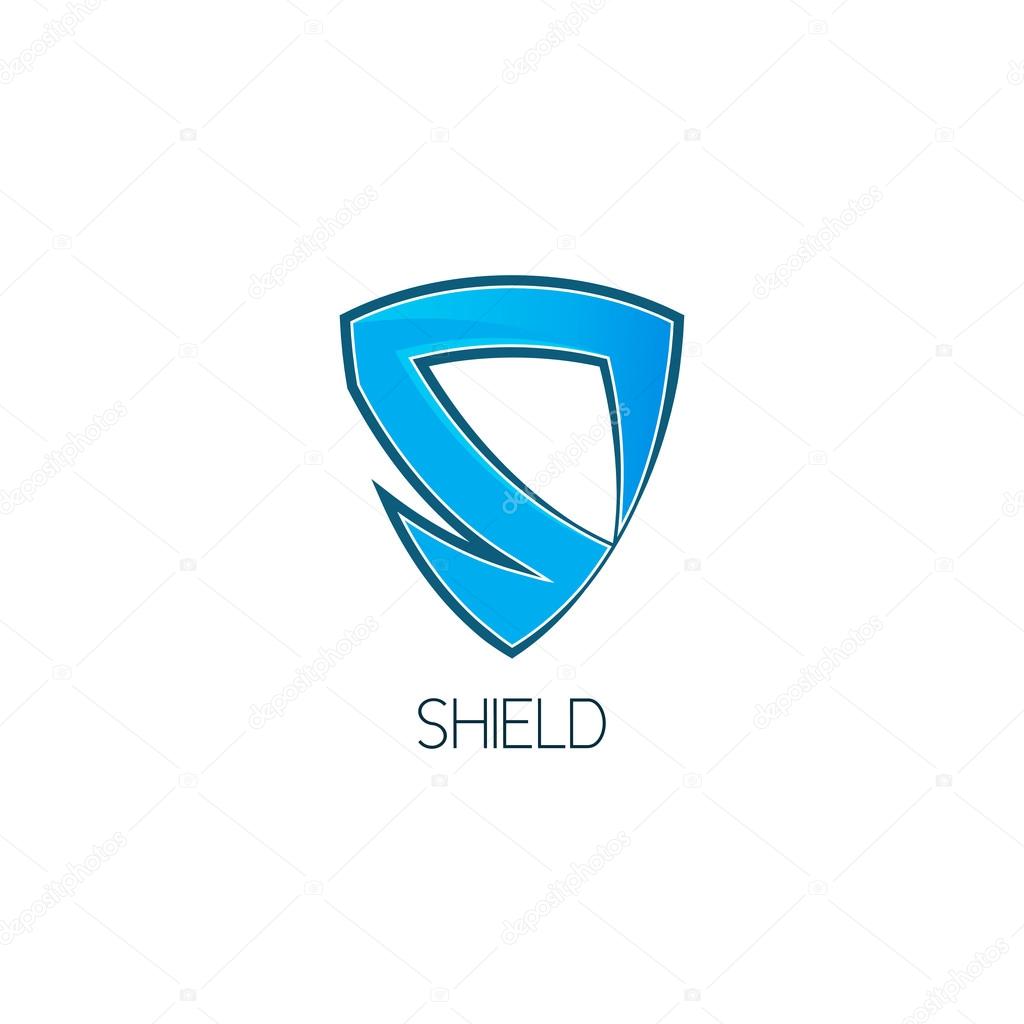 Concept logo of shield in the form of the letter S