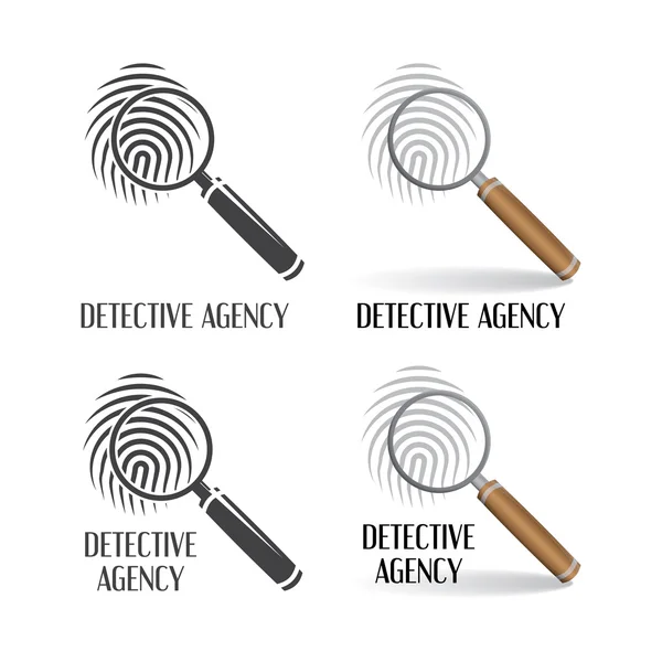 Dedektif ajansı logoları kümesi