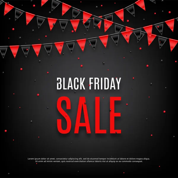 Ontwerp van poster van Black Friday verkoop — Stockvector