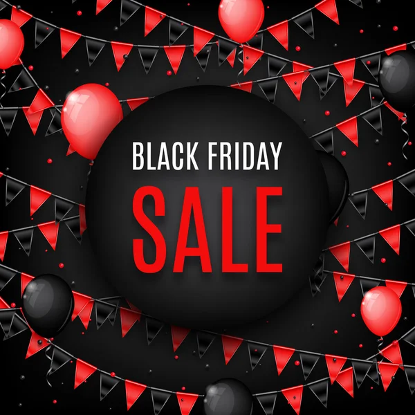 Ontwerp van poster van Black Friday verkoop — Stockvector