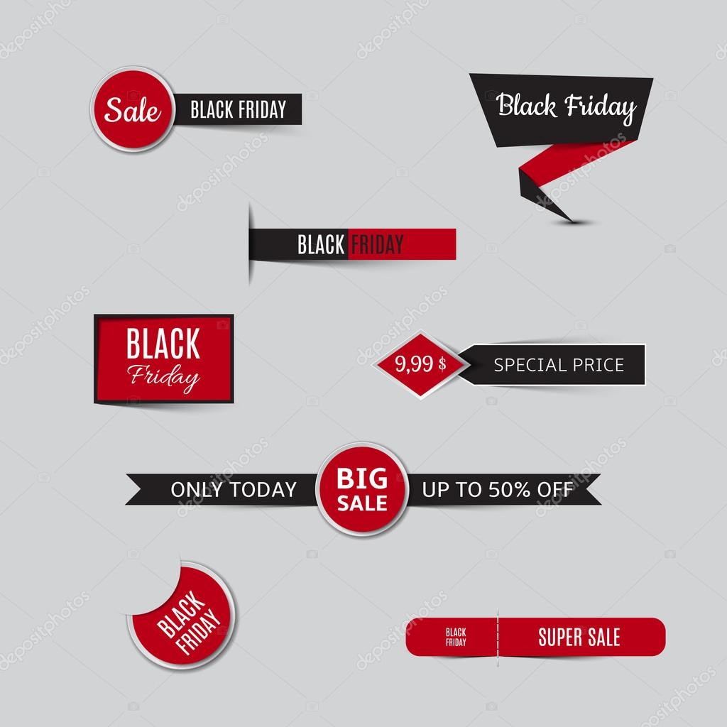 Set of vector template of labels of sale.