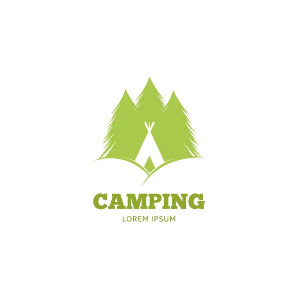 Logo vectorial del camping — Vector de stock