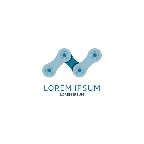 Bisiklet zinciri gücü vektör logosu