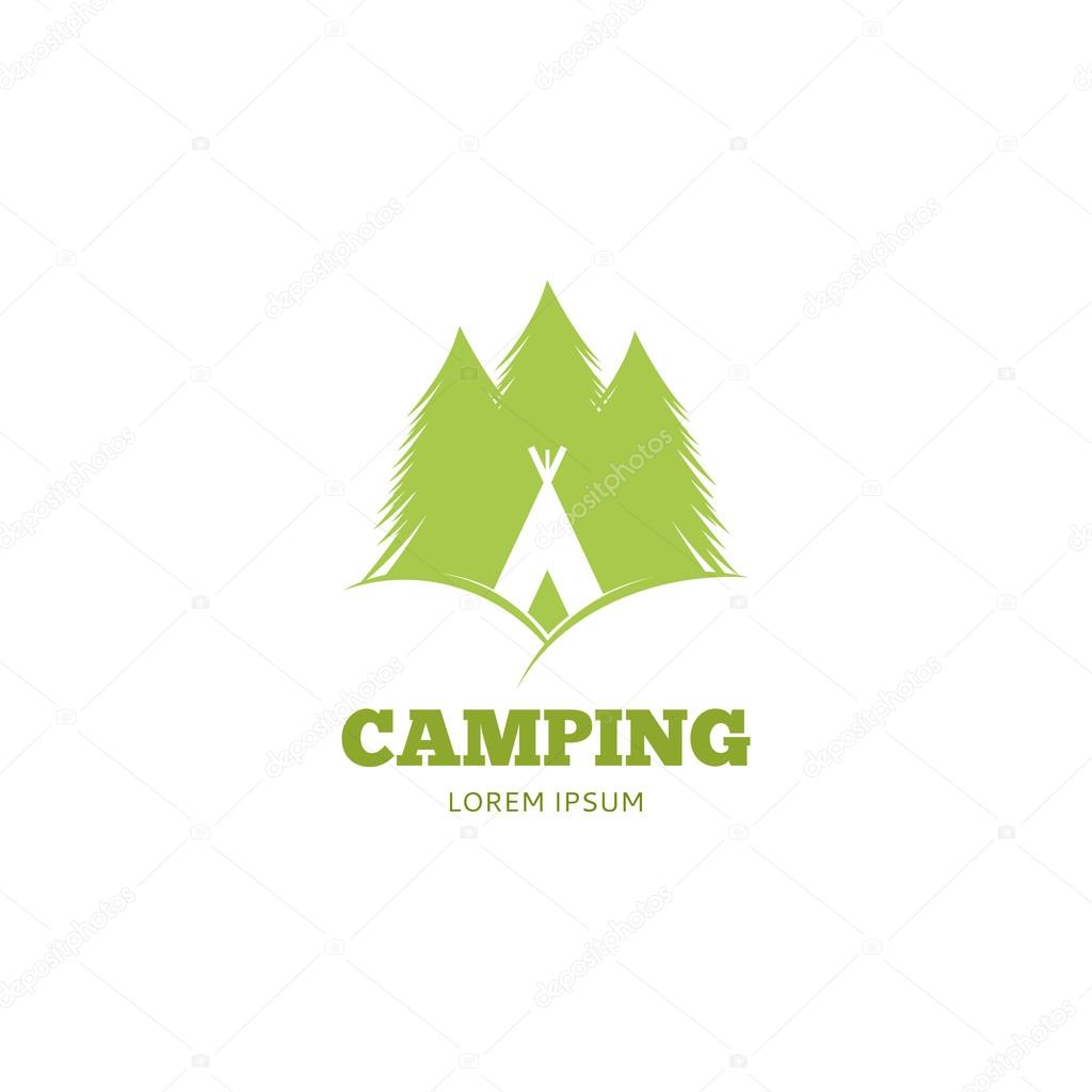 Vector logo of camping