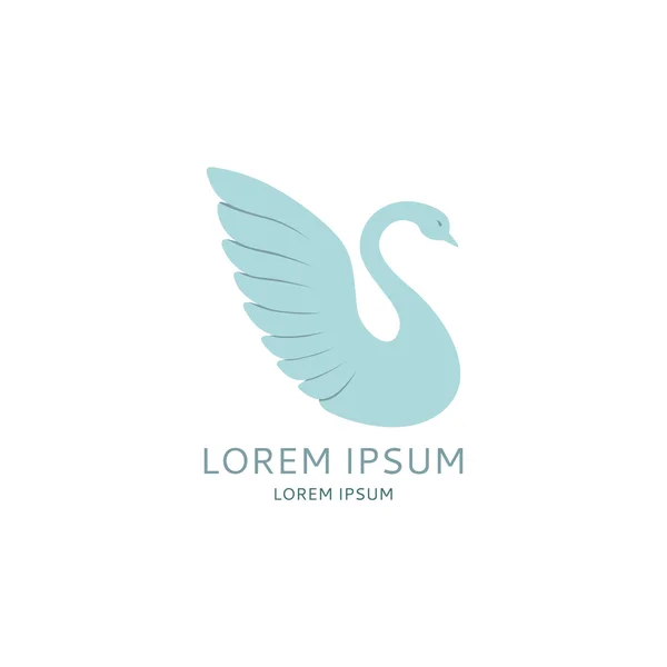 Vektor logotypen för swan fågel — Stock vektor