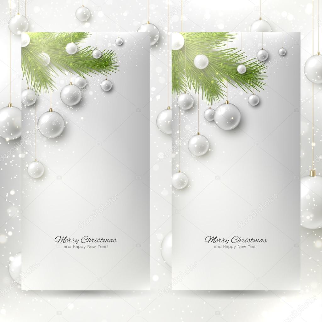 Set of elegant Christmas banners