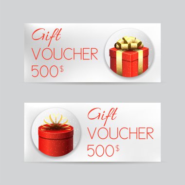 Hediye çeki şablonuyla birlikte Noel hediyeleri