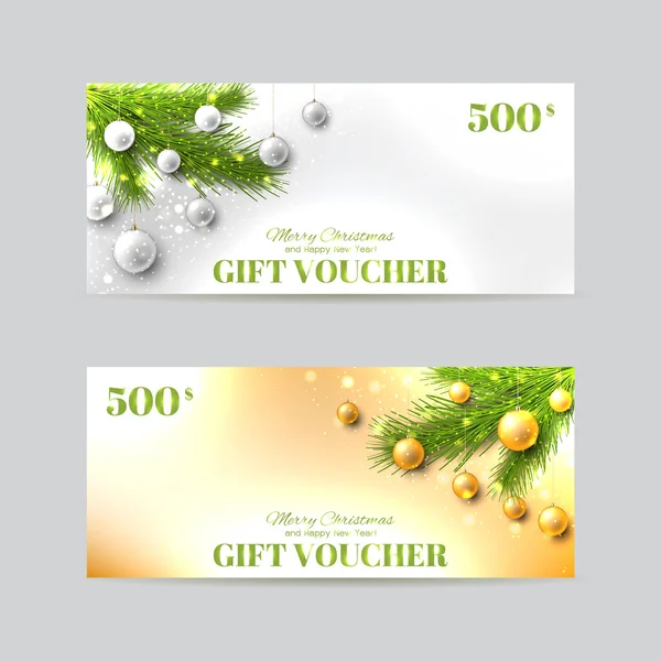 Hediye çeki şablonuyla Noel köknar ağacı