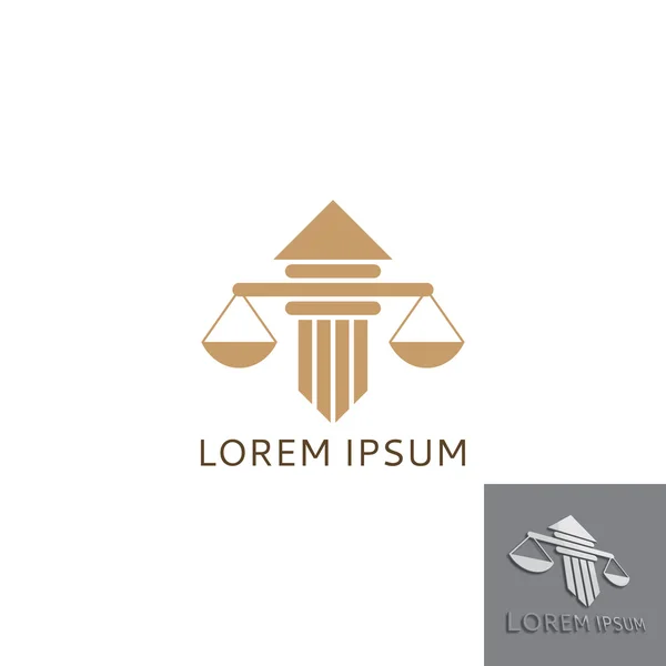 Avukat logosu ile Yunanistan sütun