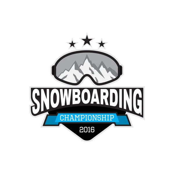 Etichetta vettoriale dello snowboard — Vettoriale Stock