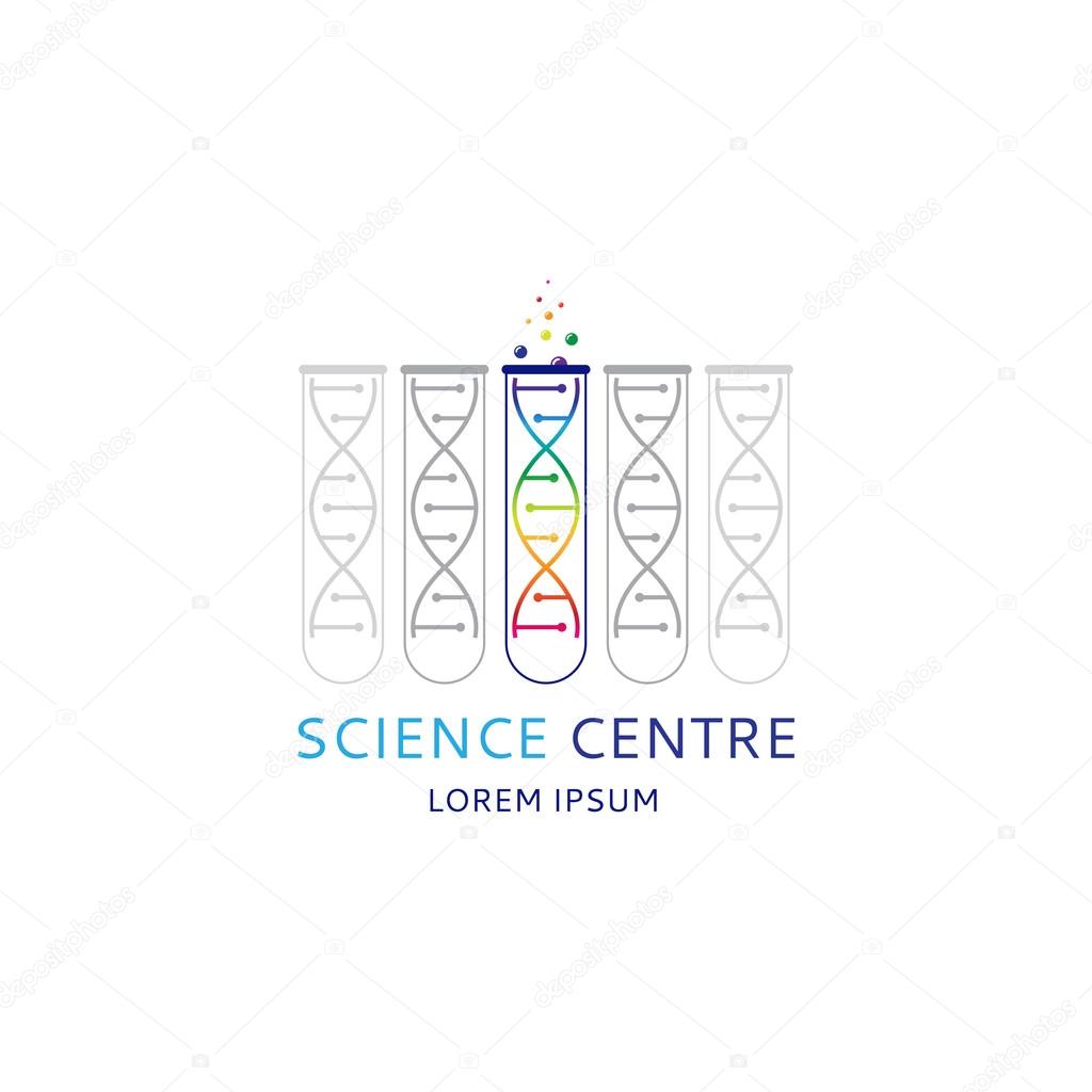 DNA logo template with the test tube