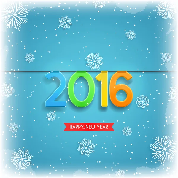 快乐新的一年 2016 — 图库矢量图片