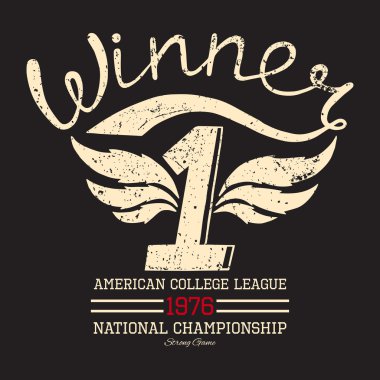 Vintage elle çizilmiş giyim moda yazdırmak için t-shirt kazanan