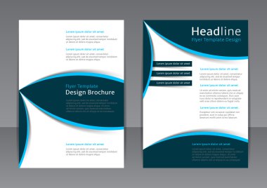 Mavi el ilanı, kapağı, broşür, poster, rapor vektör tasarımı.
