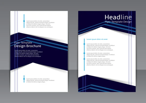 Conception vectorielle du flyer bleu, couverture, brochure, affiche, rapport . — Image vectorielle