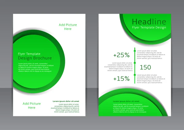 Vector ontwerp van de groene flyer, dekking, brochure, poster, verslag. — Stockvector