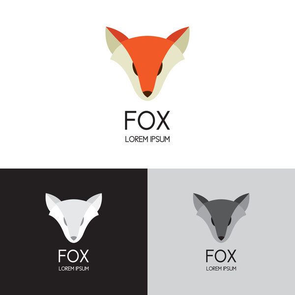 Абстрактный логотип лисы
