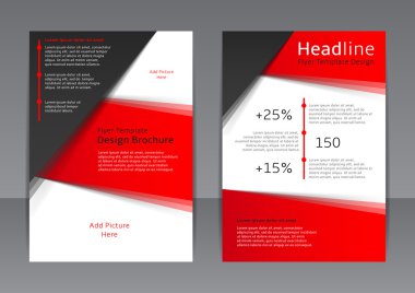 Kırmızı ve siyah el ilanı, kapağı, broşür, poster, rapor vektör tasarımı.