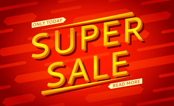 Super sale banner — Stock Vector