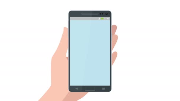 Swiping prst otevřít e-mailovou zprávu na mobilní smartphone zařízení. — Stock video