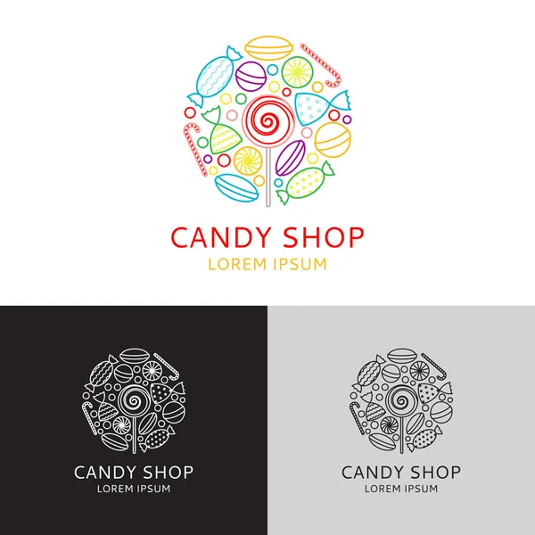 Wektor logo candy shop — Wektor stockowy