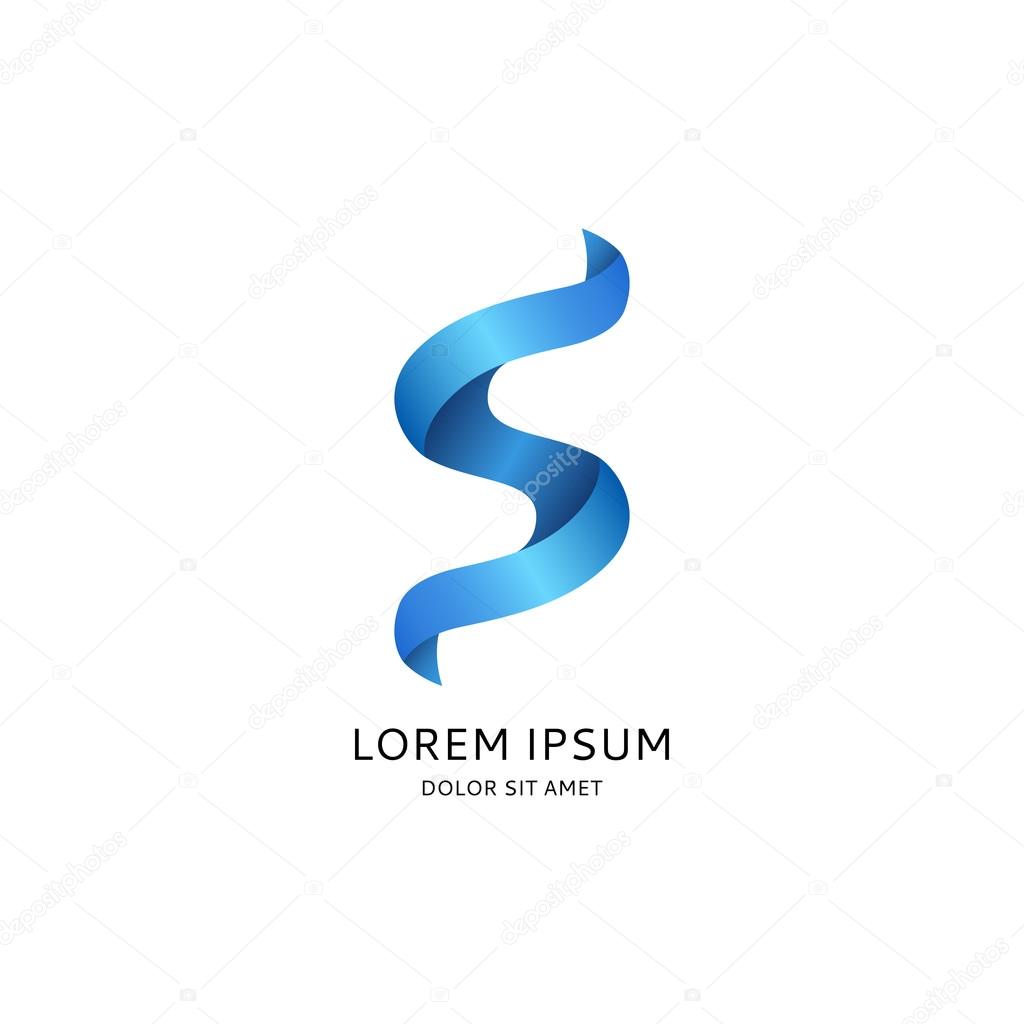 Vector concept of company logo template. Sign of corporate identity in the form of letter S.