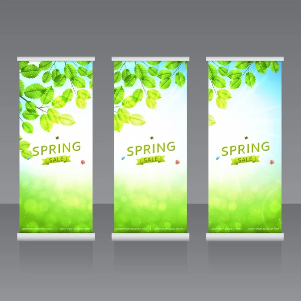 Vector roll up banners templates — Stock Vector