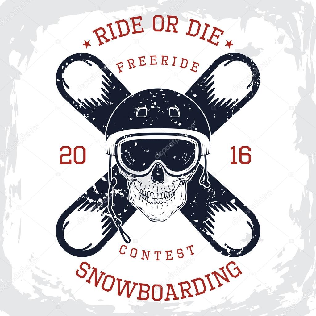 Snowboarding king t-shirt graphic