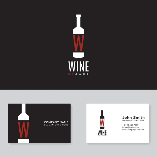Вино логотип шаблон — стоковий вектор