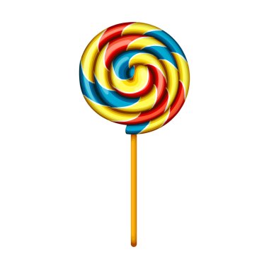 Rainbow spiral lollipop clipart