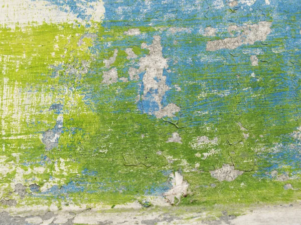 Vert, fond bleu peinture acrylique Photo De Stock