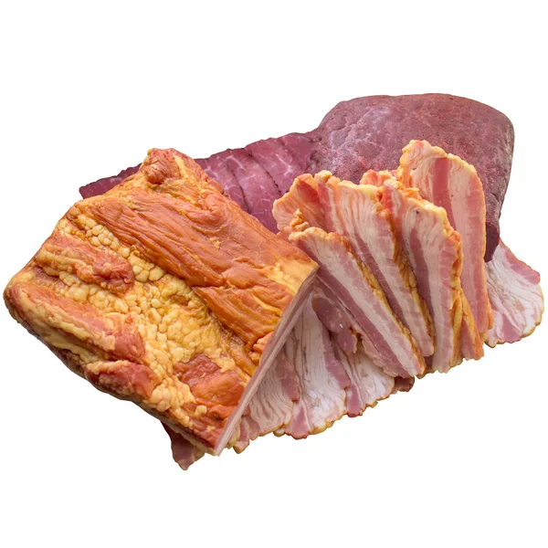 Slices of ham. — Stock Photo, Image