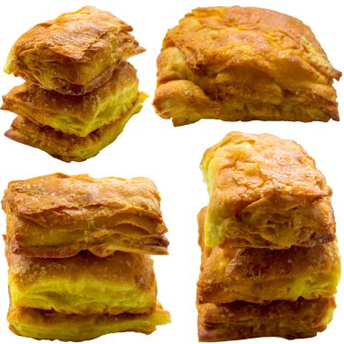 Beyaz arkaplanda izole edilmiş çerezler.