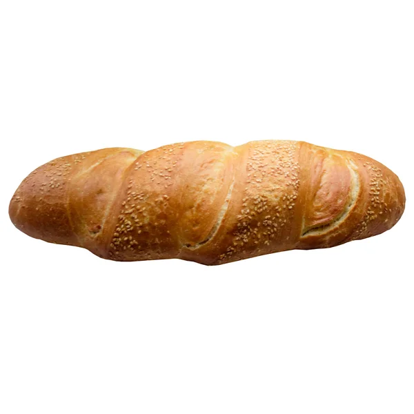 Świeży chleb wyizolowany na białym. — Zdjęcie stockowe