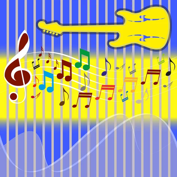 Fondo con nota musical . — Vector de stock