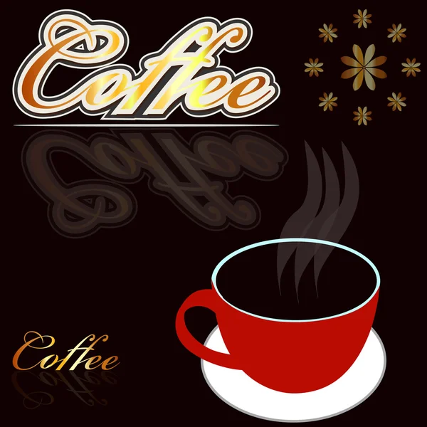 Caffè caldo. — Vettoriale Stock