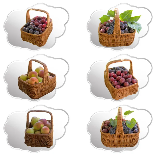 Baskets with fruit. — Stock Photo, Image