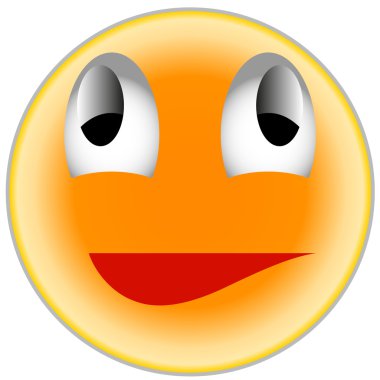 Gülen yüz düğmesi.