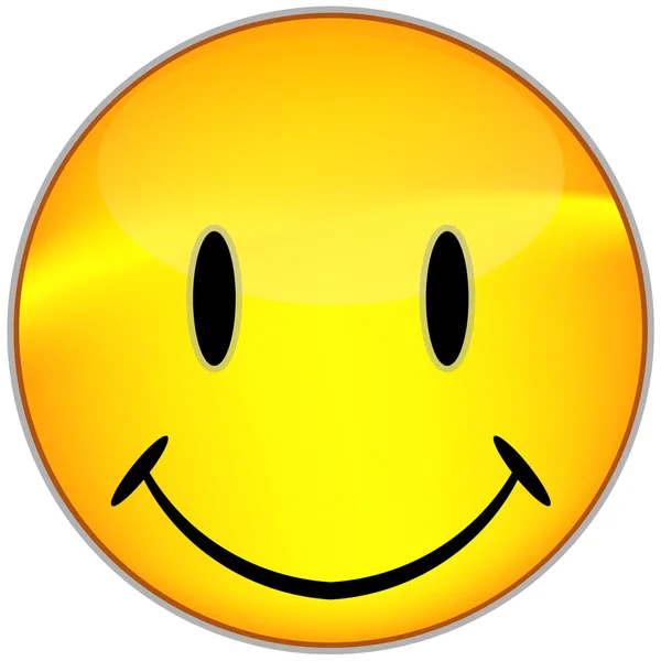 Smiley-Gesichtsknopf. — Stockvektor