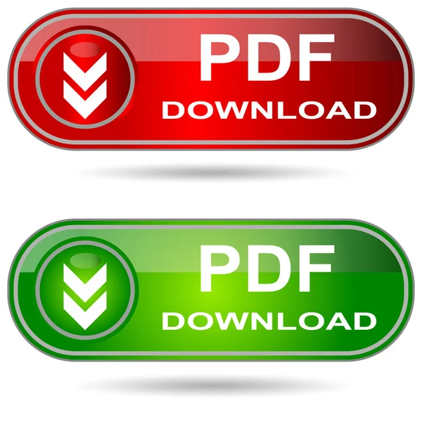 PDF download düğme. — Stok Vektör