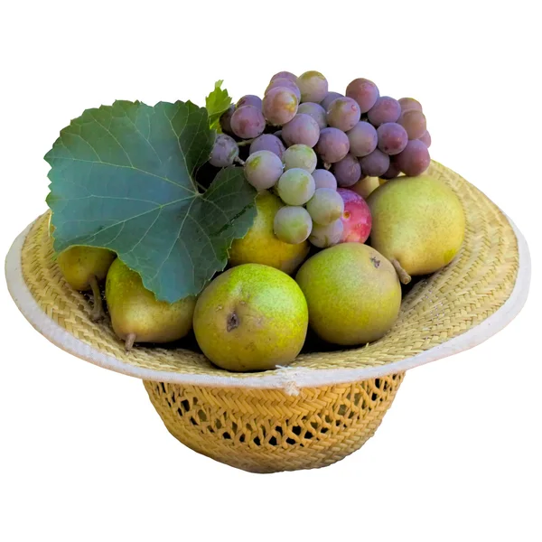 Hat with fruit. — Stock Photo, Image