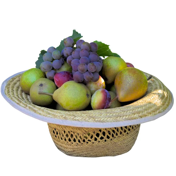 Hat with fruit. — Stock Photo, Image