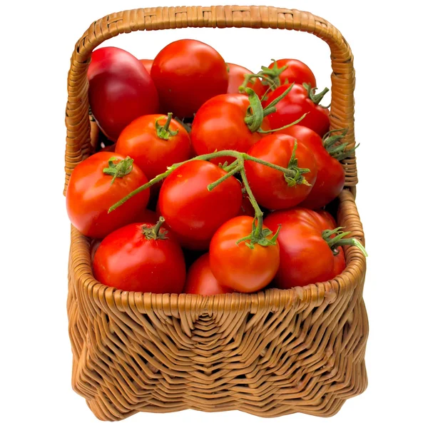 Basket with tomatoes. — Stock Photo, Image